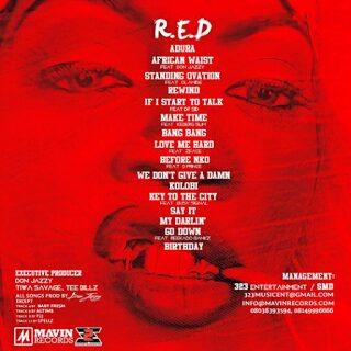 Tiwa 1 - Tiwa Savage - “R.E.D” Album 2015 Tracklist