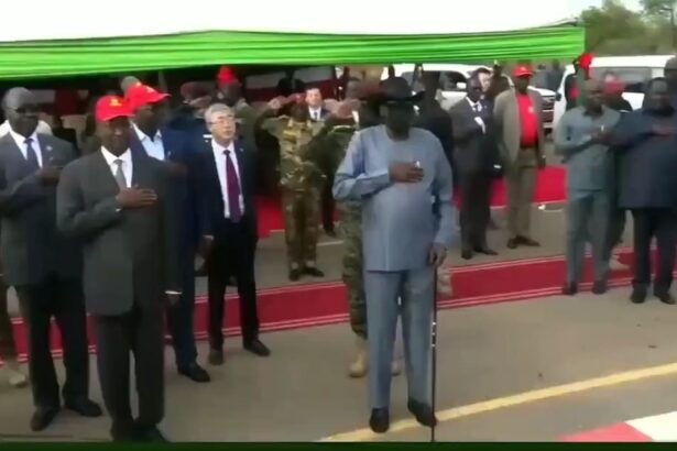 South Sudan's president urinates on himself live on television